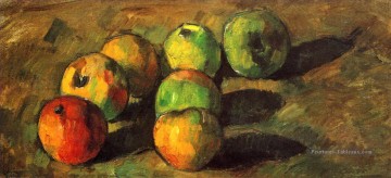 Nature morte impressionnisme œuvres - Nature morte avec sept pommes Paul Cézanne